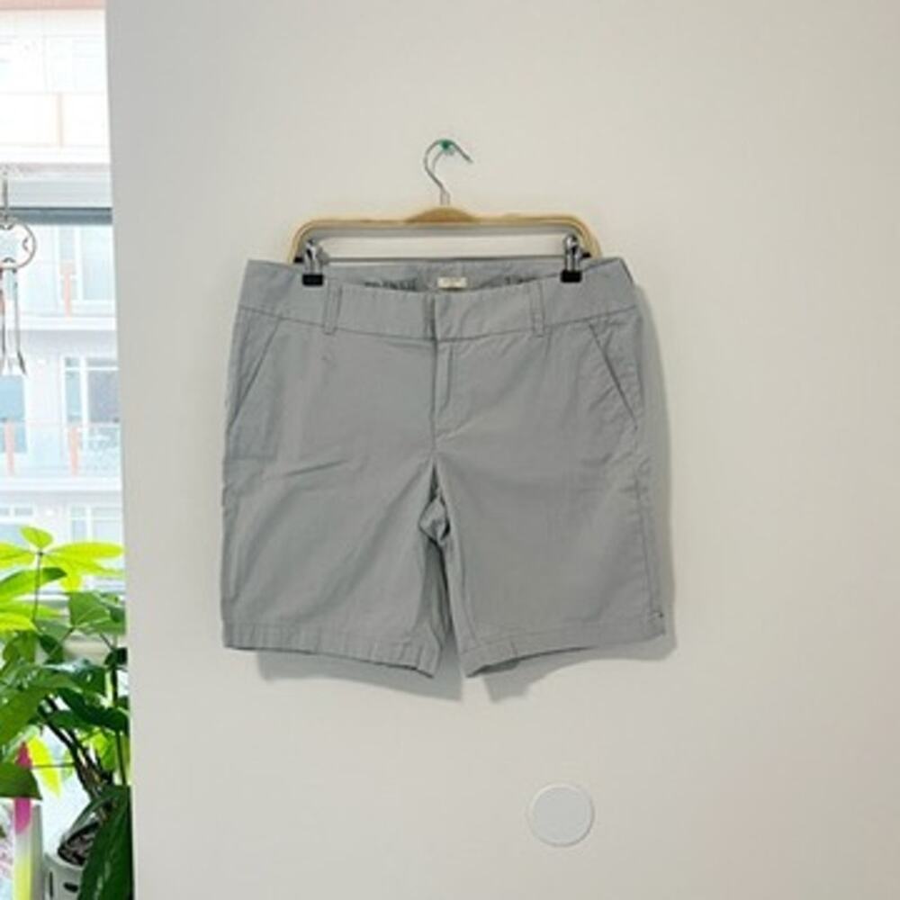 J. Crew Frankie Gray Bermuda Chino Shorts Size 12